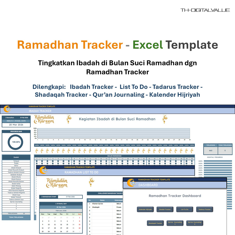 Highlight image for Ramadhan Tracker - Excel Template