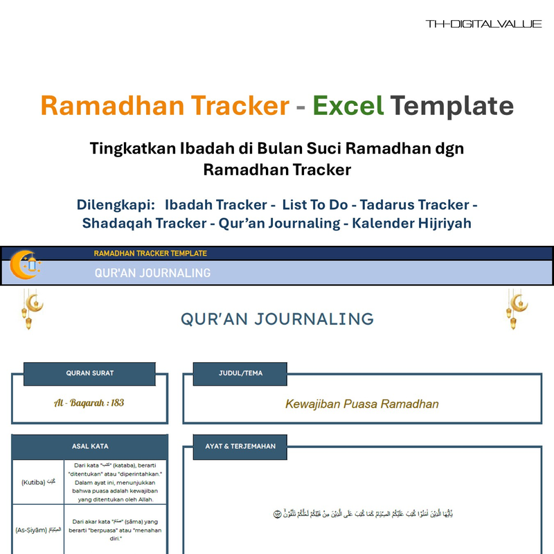 Highlight image for Ramadhan Tracker - Excel Template