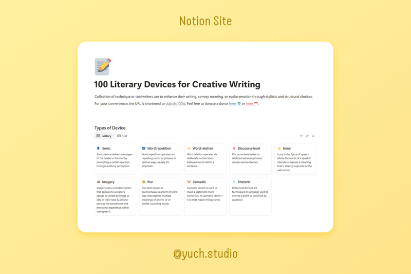 Highlight image 1 for 100 Literary Devices for Creative Writing