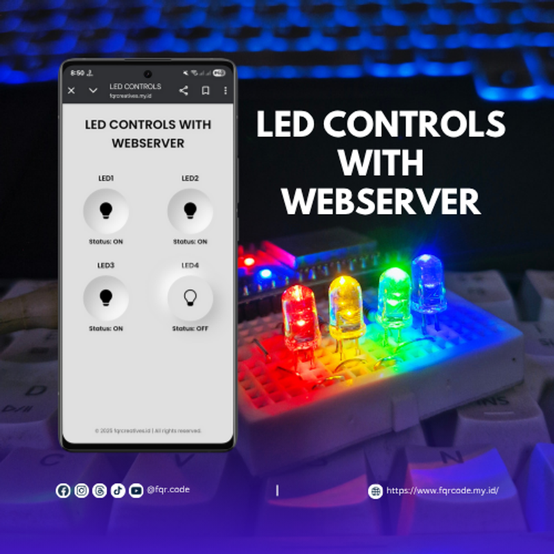 Highlight image for 💡 Kendalikan LED via Webserver – Sistem Siap Hosting (Produk Digital)
