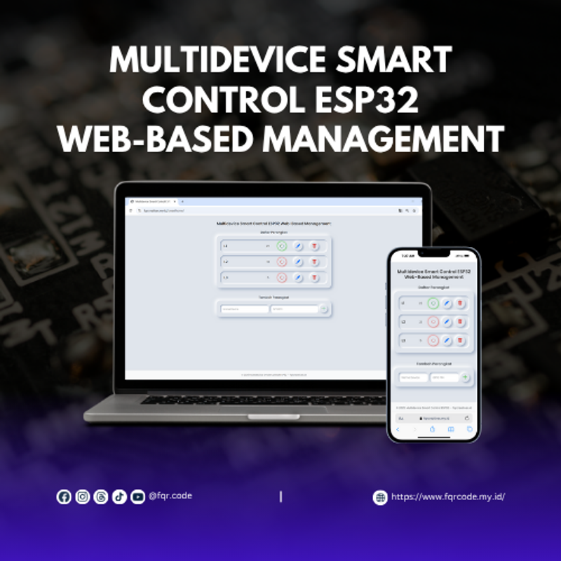 Highlight image for 🚀 Multidevice Smart Control — Kendalikan Banyak Perangkat dengan ESP32 & Dashboard Web!