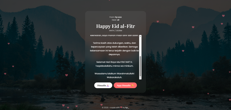 Highlight image for Template Website Ucapan Lebaran Interaktif