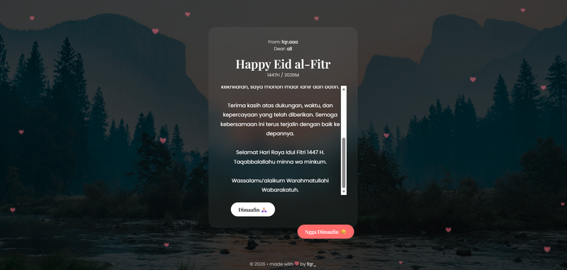 Highlight image for Template Website Ucapan Lebaran Interaktif