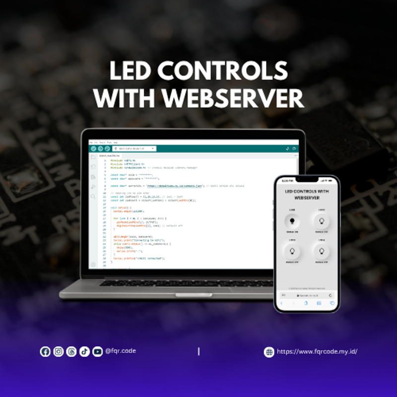 Highlight image for Kendali LED via Web (Hosting Ready)