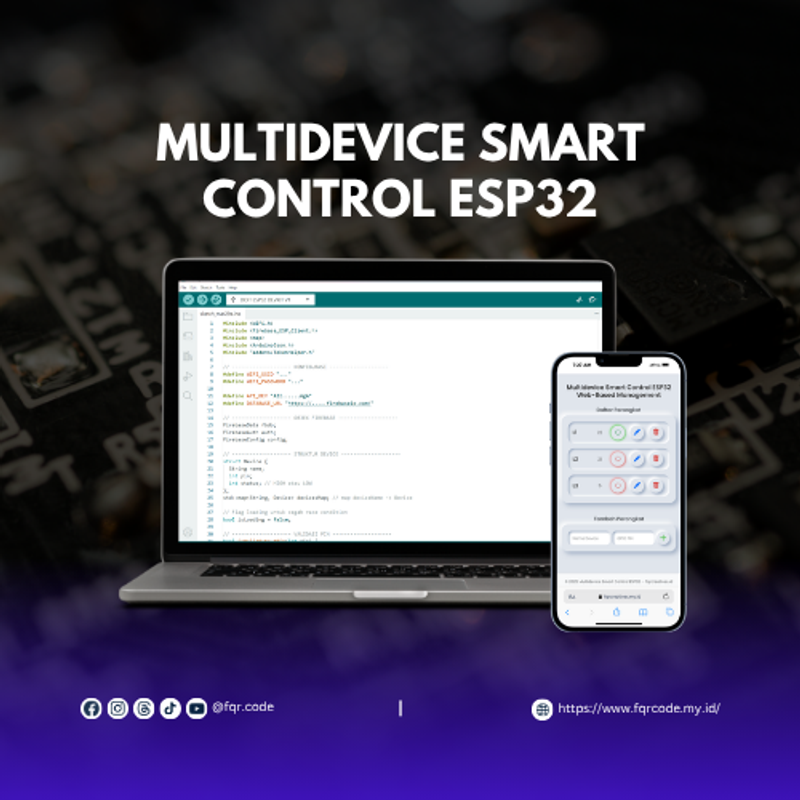Highlight image for Kendali Multi Perangkat via Dashboard Web.