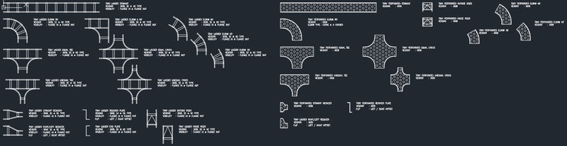 Highlight image for 2D & 3D CAD Dynamic Block Cable Tray - Ladder, 2D Perforated, 3D Channel