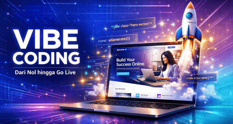 Highlight image 1 for Kursus Kilat Vibe Coding: Dari Nol hingga Go Live dalam Hitungan Jam — Tanpa Perlu Bisa Coding!