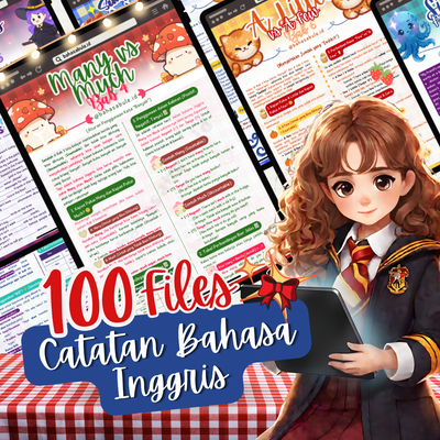 image for 100 FILES CATATAN MATERI LENGKAP BAHASA INGGRIS UNTUK PEMULA button
