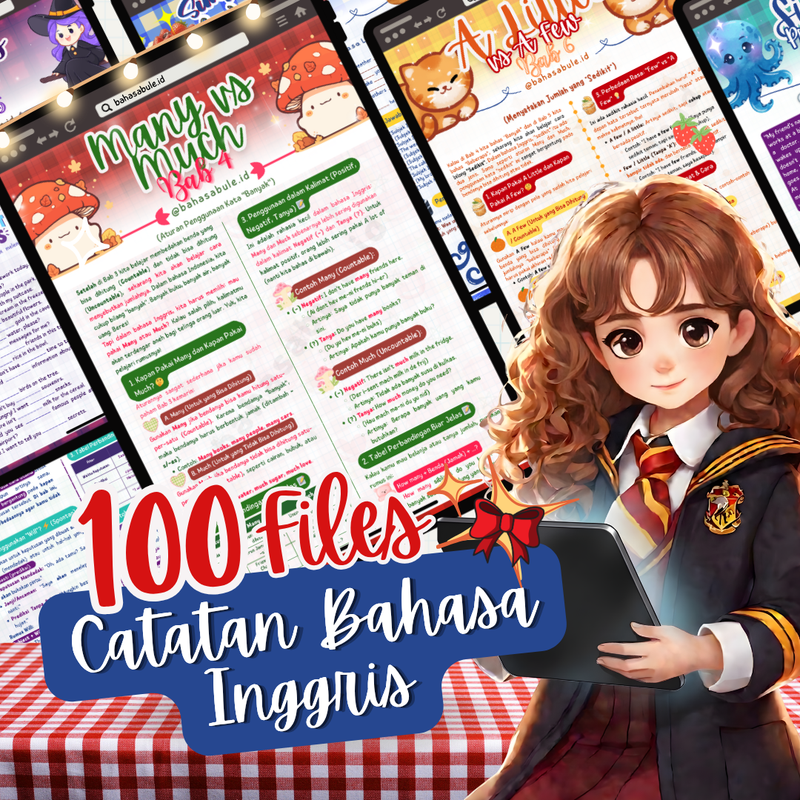 Highlight image 1 for [EXCLUSIVE] 100 FILES CATATAN ESTETIK BELAJAR BAHASA INGGRIS - MULAI DARI NOL SAMPE MAHIR