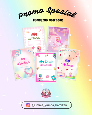 image for Bundling 5 Mini Notebooks-size A6 button