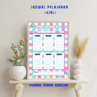 image for Jadwal Pelajaran (Girl) button
