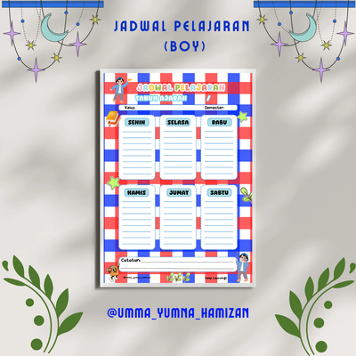 image for Jadwal Pelajaran (Boy) button
