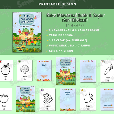image for Buku Mewarnai Buah dan Sayur Ver Indonesia - Printable A4  button