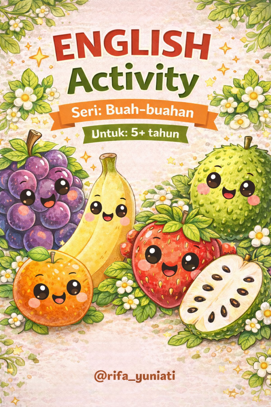 Highlight image for Worksheet English Activity Seri: Buah-buahan