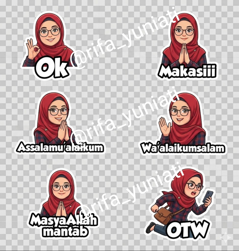 Highlight image for Stiker whatsapp berhijab
