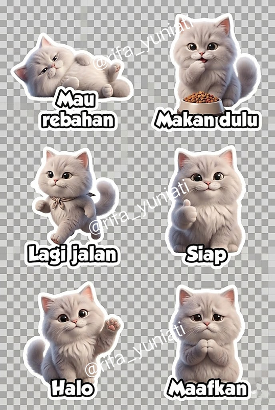 Highlight image for Stiker whatsapp kucing lucu