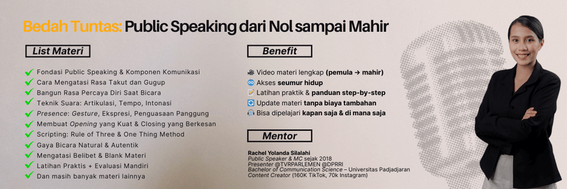 Highlight image 1 for Bedah Tuntas: Public Speaking dari Nol sampai Mahir