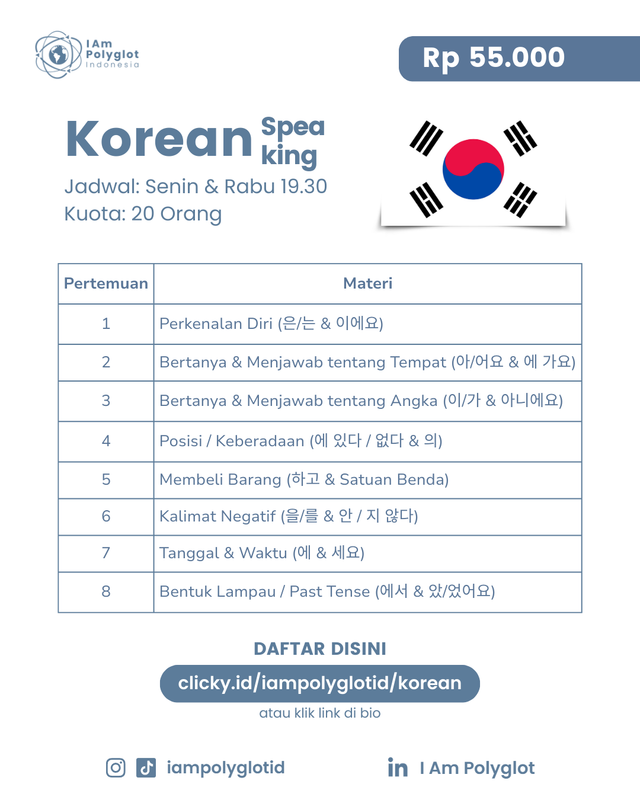 Highlight image for Korean Class - Beginner