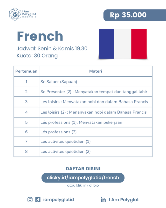 Highlight image for French Class - Beginner