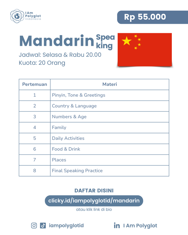 Highlight image for Mandarin Class - Beginner, Upper Beginner & Speaking