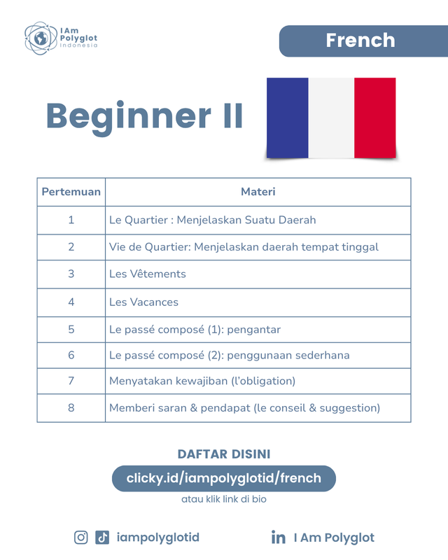 French Class - Beginner | Clicky