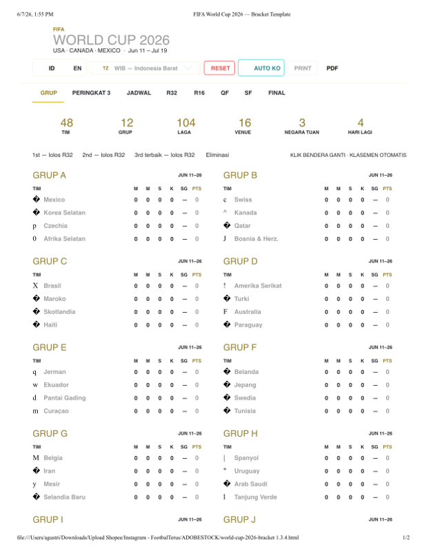 Highlight image for World Cup 2026 Template Editable