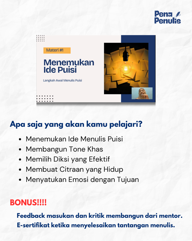 Highlight image for Workshop "Menulis Puisi dari Hati, Langkah Awal Menulis Puisi dari Nol"