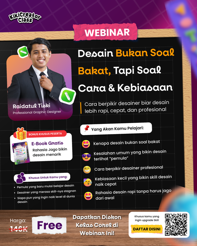 Highlight image for Webinar - Desain Bukan Soal Bakat, Tapi Soal Cara & Kebiasaan