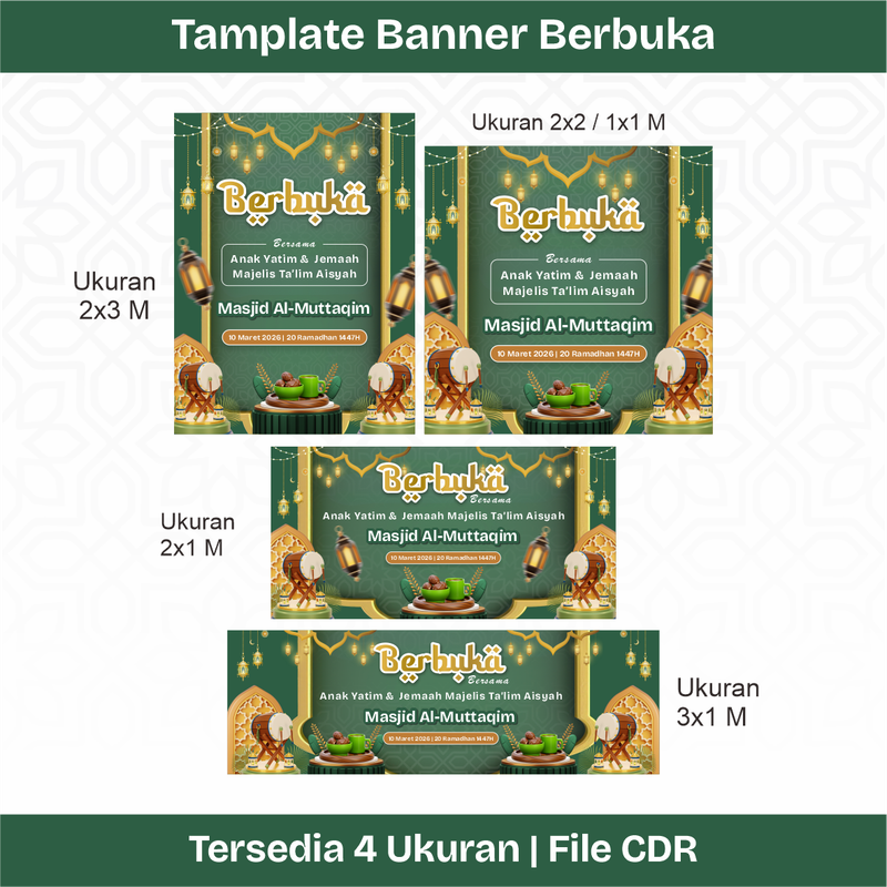 Highlight image for Tamplate Banner Berbuka (Coreldraw)