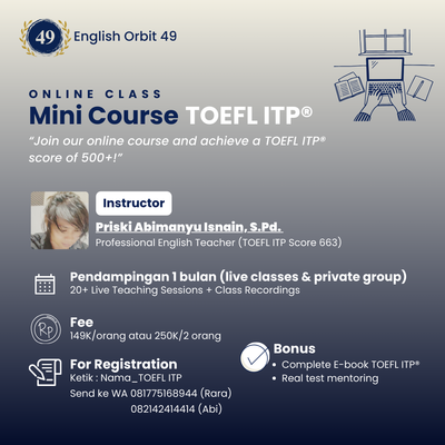 image for Mini Course TOEFL ITP button
