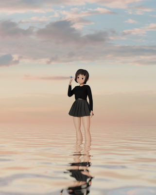 image for Anime Style 3d model button