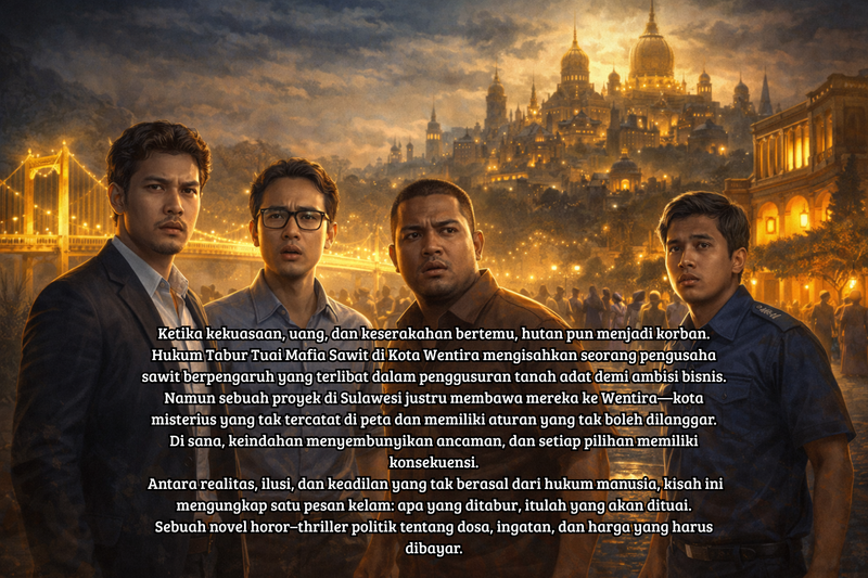 Highlight image 2 for Novel horor–thriller: Hukum Tabur Tuai Mafia Sawit di Kota Wentira