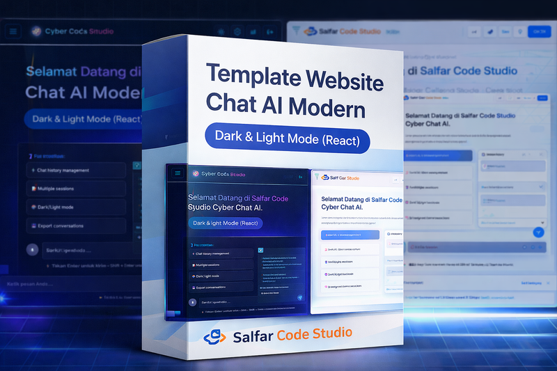 Template Website Chat AI Modern – Dark & Light Mode (React)