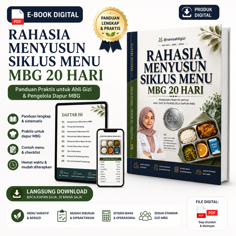 FREE E-BOOK RAHASIA MENYUSUN SIKLUS MENU MBG 20 HARI