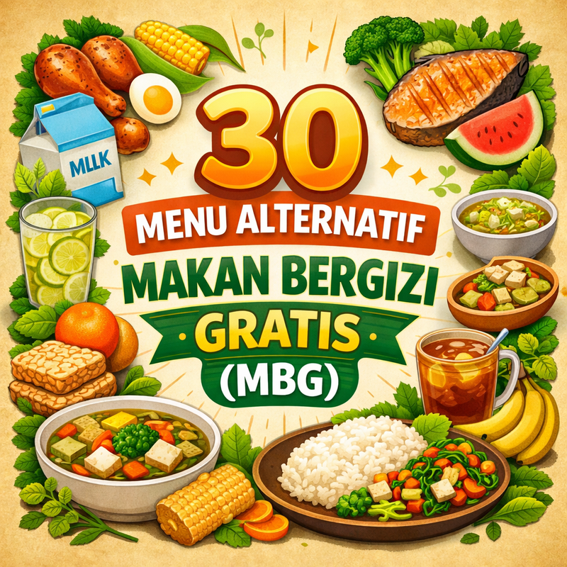 Highlight image for 30 Menu Alternatif Makan Bergizi Gratis (MBG)