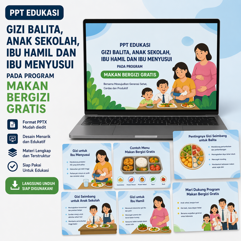 Highlight image for 🎯 PPT EDUKASI GIZI LENGKAP – SIAP PAKAI!