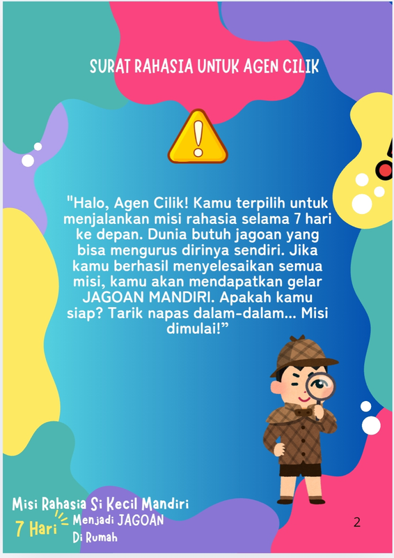Highlight image for E-Book Misi Rahasia Si Kecil Mandiri. 7 Hari Menjadi JAGOAN Di Rumah