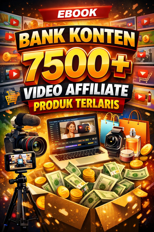 E BOOK: BANK KONTEN 7500+ VIDEO AFFILIATE PRODUK TERLARIS