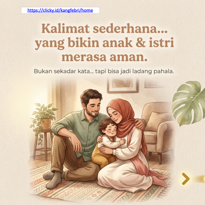 Highlight image for kata - kata ayah yang menenagkan anak dan istri