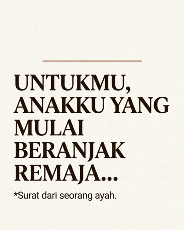 Highlight image for [GRATIS] surat dari ayah untuk anak remajanya