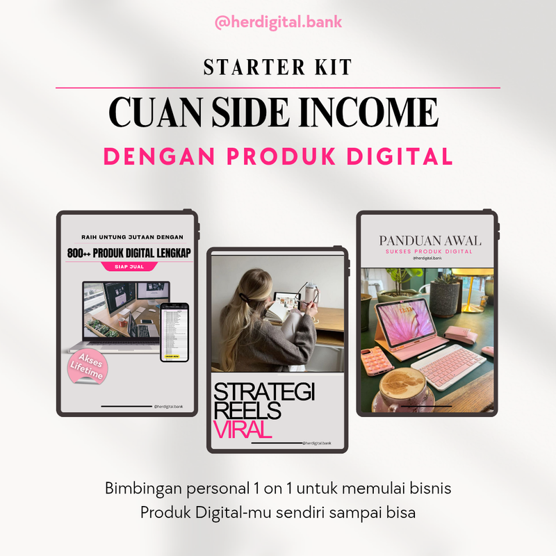 Highlight image for STARTER KIT! Cuan Side Income Dengan Produk Digital (Free Bimbingan Private personal) COCOK UNTUK PEMULA