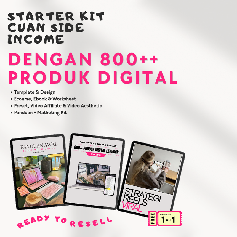 Highlight image for STARTER KIT! Cuan Side Income Dengan 800++ Produk Digital (Free Bimbingan Personal) COCOK UNTUK PEMULA
