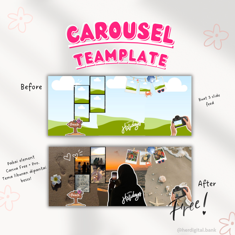 Highlight image for GRATIS TEMPLATE ALA SCRAPBOOK SAMBUNG 3 SLIDE CAROUSEL