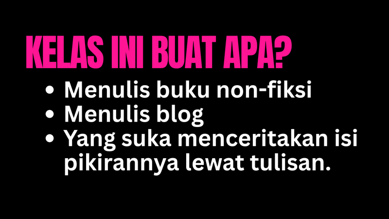 Highlight image for KELAS MENULIS NON-FIKSI