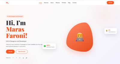 image for Website portfolio profesional berbasis PHP + MySQL  button