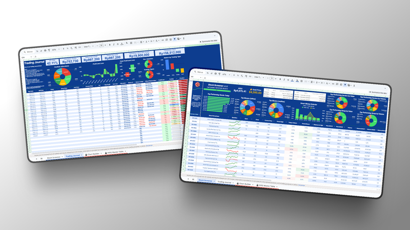 Highlight image for Saham Screening Sheet (Google Finance) + Trading Journal Sheet (IHSG)