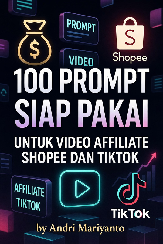 Highlight image for 100 PROMPT SIAP PAKAI UNTUK VIDEO AFFILIATE SHOPEE DAN TIKTOK