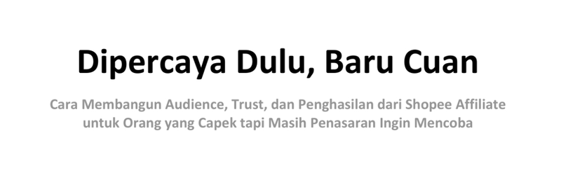 Highlight image 1 for Dipercaya Dulu, Baru Cuan