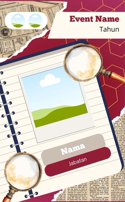 Highlight image for Template Nametag Panitia Detective Mystery (Editable Canva)