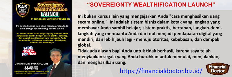Highlight image for Playbook SOVEREIGNTY WEALTHIFICATION LAUNCH Dr.Johanes Lim